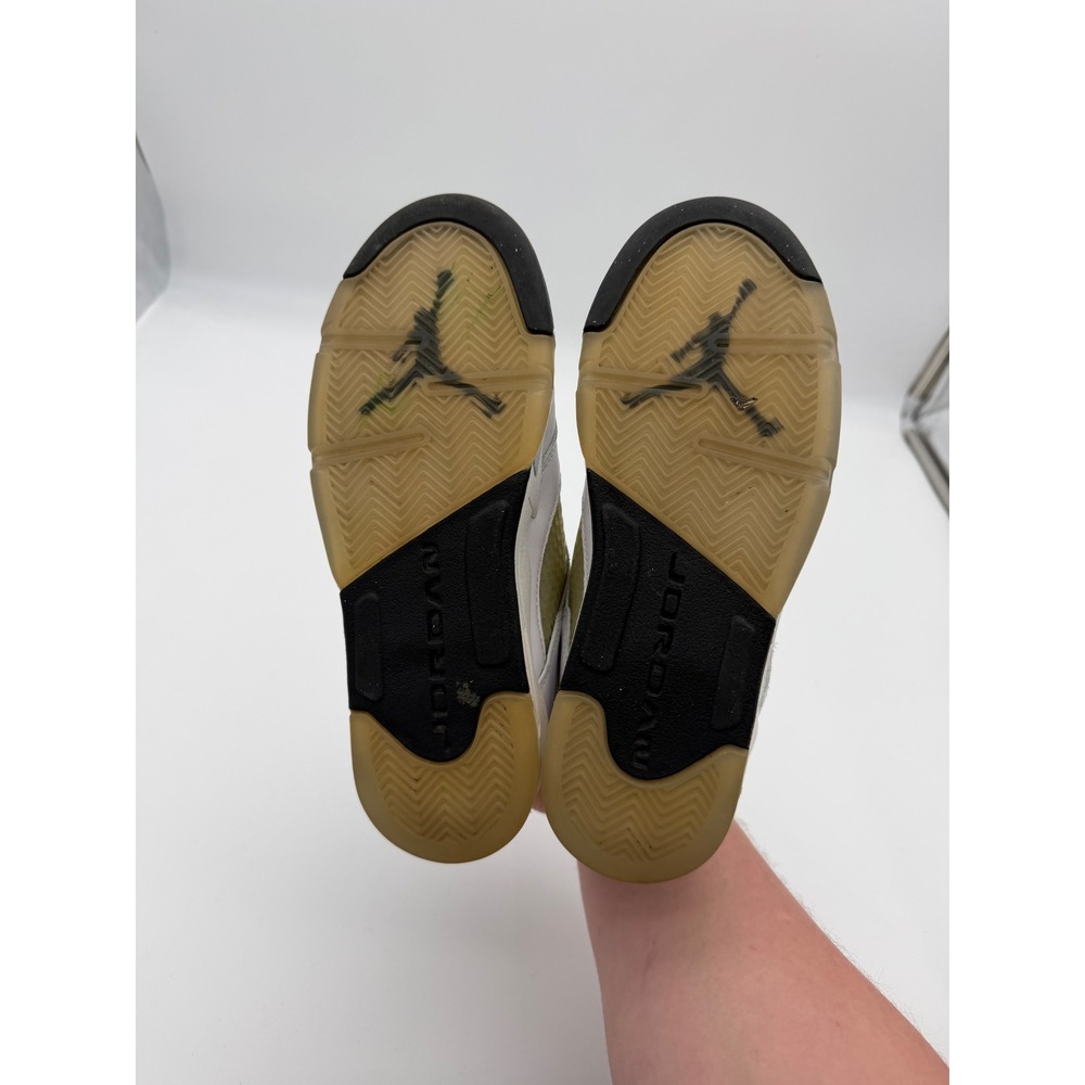 Nike Air Jordan 5 Retro Low Metallic White Silver 819172-122 Mens 5Y No Box - Picture 4 of 7